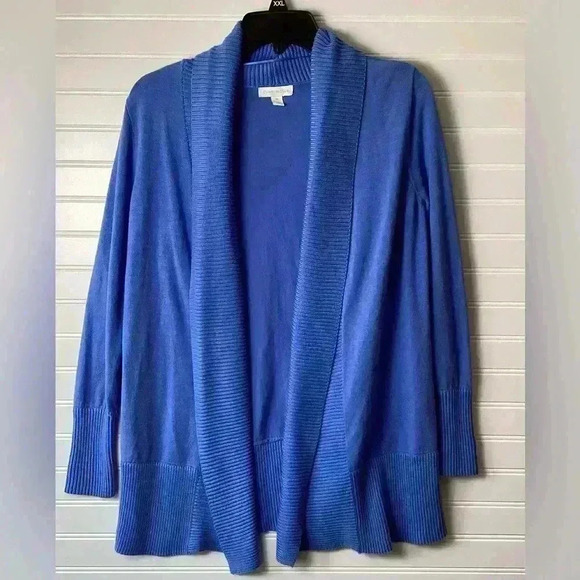 Charter Club Blue  Open Cardigan Long sleeve Size XS Soft - Picture 1 of 6